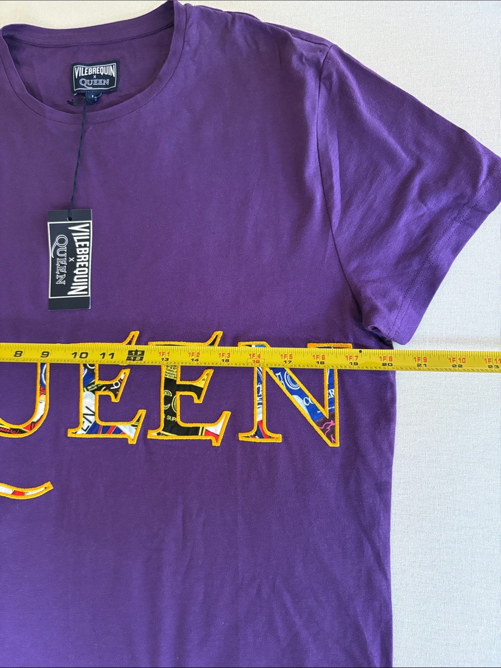 Vilebrequin X Queen Band T Shirt Mens Large Purple Graphic Tee TAOE9P04 NEW - Picture 3 of 6